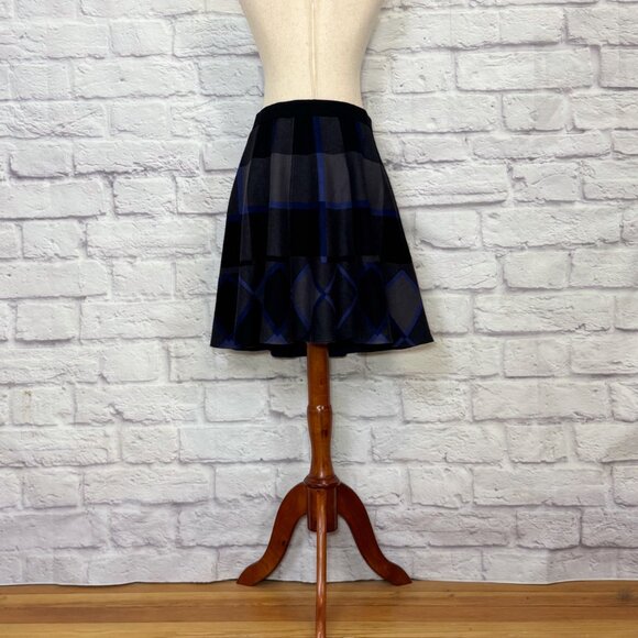 Olivia & Grace Black & Blue Plaid Skirt - Picture 2 of 9